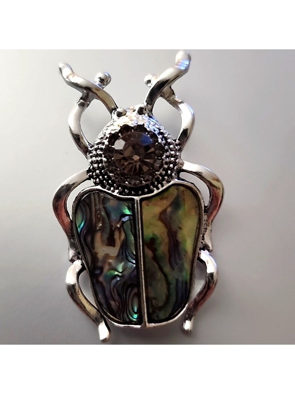 Beetle Bug Brooch ABOLONE SHELL Just Amazing Must have not for the Girly Girl - Picture 3 of 7